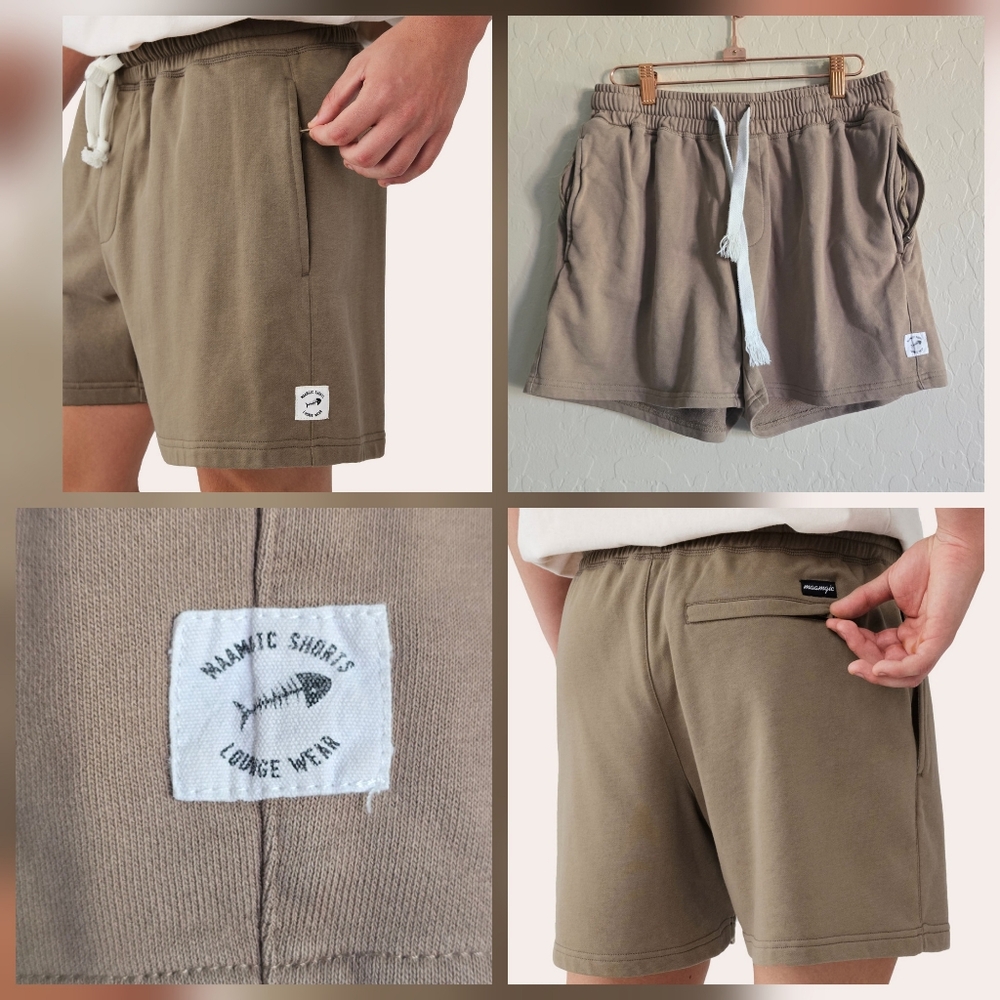 Maamgic Men's Knitted‎ Casual Shorts Medium